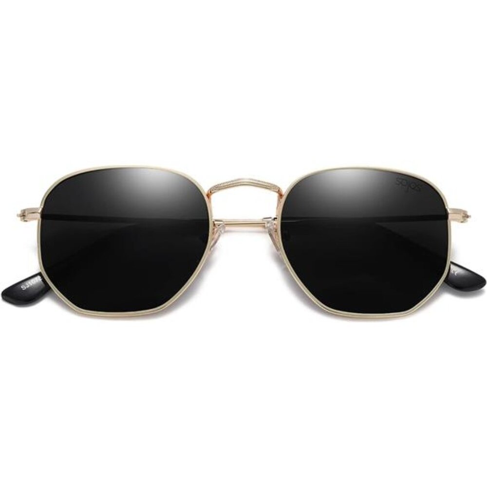 Square Polarized Sunglasses Small Hexagonal, Mirr… - image 1